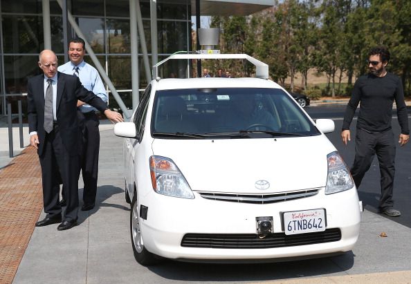 Self Driving White Car