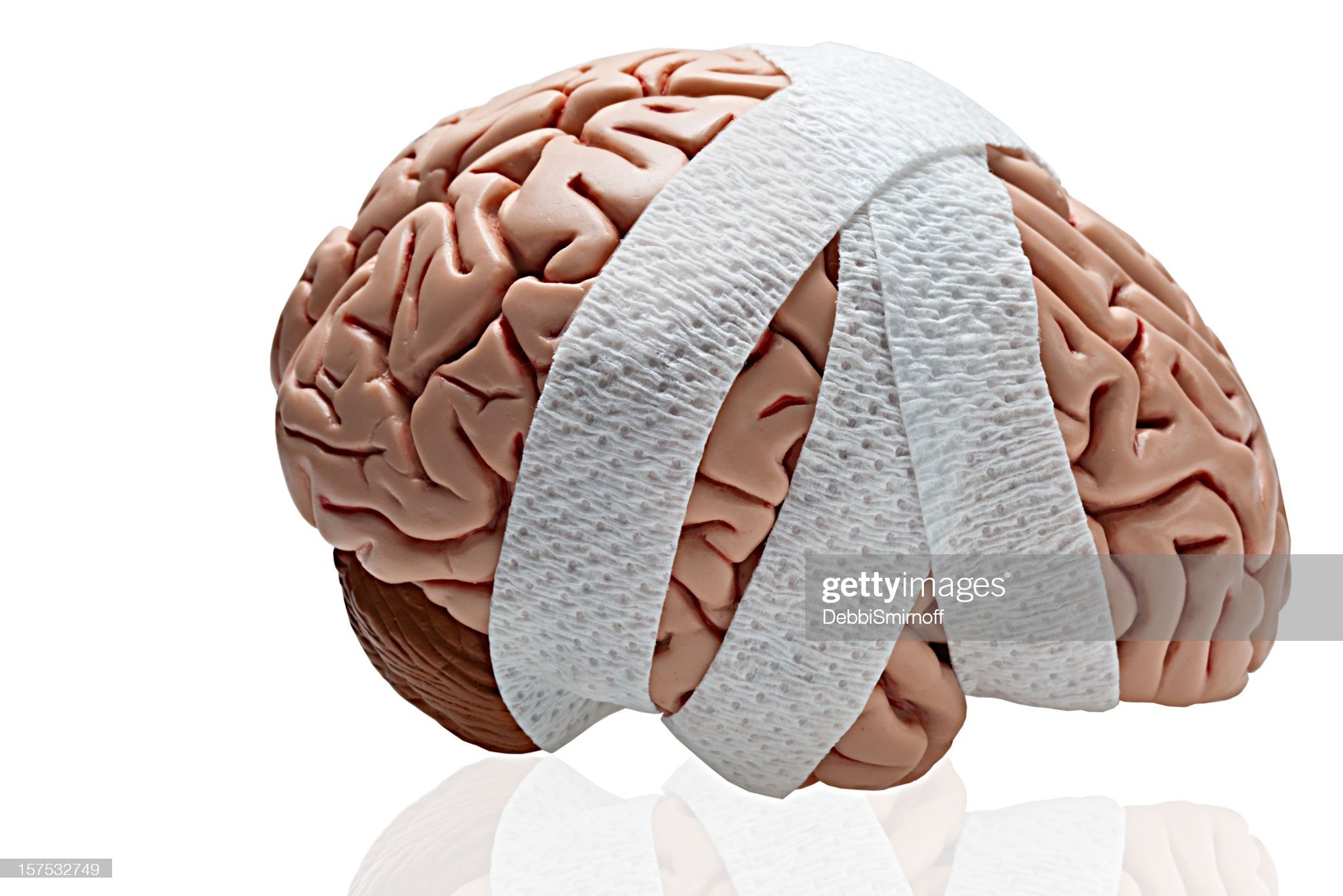 Brain wrapped in bandages